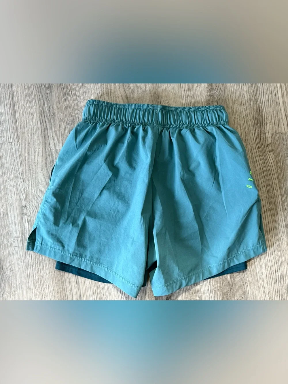 Gymshark Men’s 2 in 1 Shorts Size XS Teal